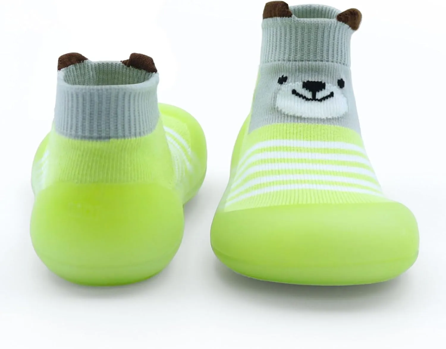 1 Pair Baby Shoes, Baby Socks Shoes Boys/Girls Walkers Shoes Non-Skid Slipper Shoes with Soft Rubber Sole Toddle Sneaker Pinks, Gray, Green