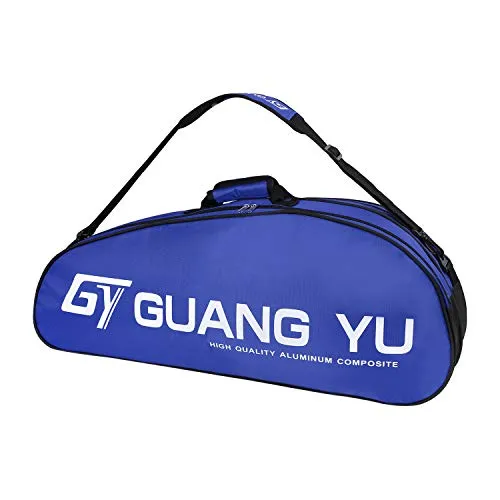 6 Sticks Racquet Tennis Bag Waterproof Badminton Racket Cover Case Duffle Single Shoulder Racket Carry Bag with Shoes Storage Oxford Nylon Sports Euipments Handbag Large Capacity Racquetball Backpack