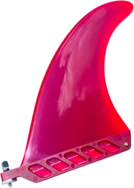 8-Inch Flex Paddleboard Fin, Soft Flexible SUP Fin for US Box Mount and Includes a Stainless Steel no Tool fin Screw and nut. Paradisepad Red Color