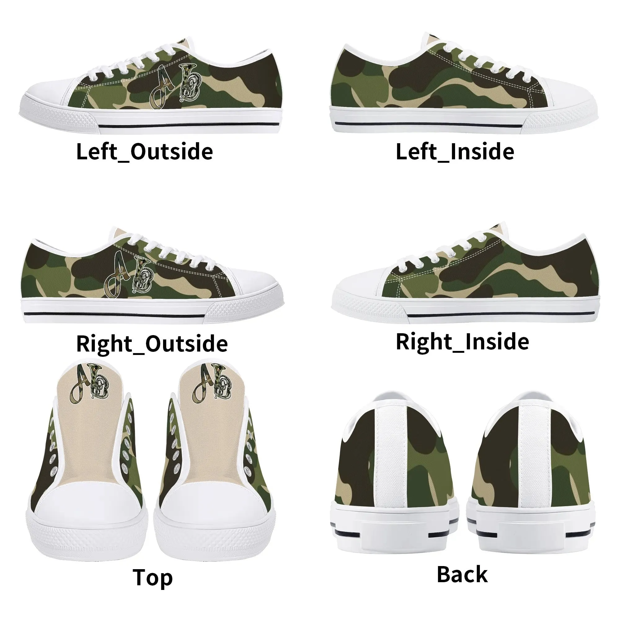 ANB Womens Low Top Canvas Shoes - Customized Tongue