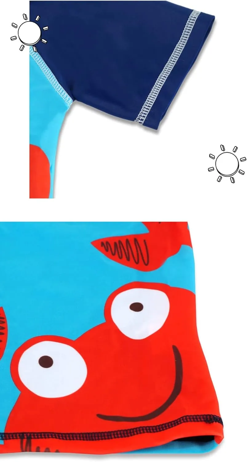 Baby Little Boys 2-10T Summer Swimwear Two Piece Rash Guard Bathing Suits Sun Protection Swimsuits Beachwear