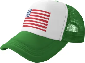 Baseballs Bat America Flag of American Mesh Trucker Hats Men Women Baseball Caps
