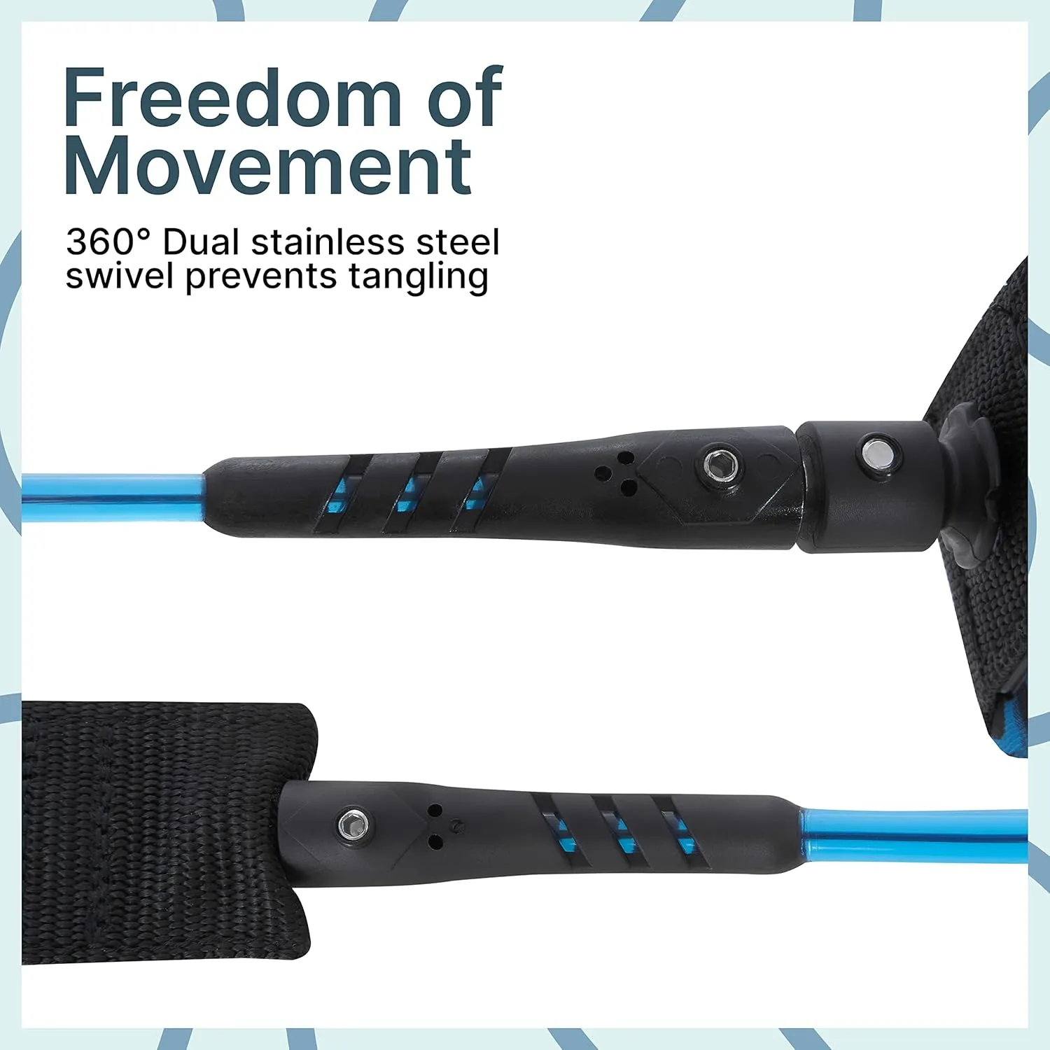 BPS New Zealand Storm Premium Surfboard Leash, 7.2mm 8mm Straight Surf Leash 6ft 7/8/9/10 ft, Legrope Strap for All Boards