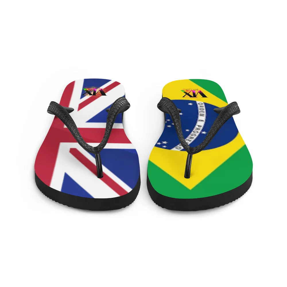 Brazil & England Flip-Flops