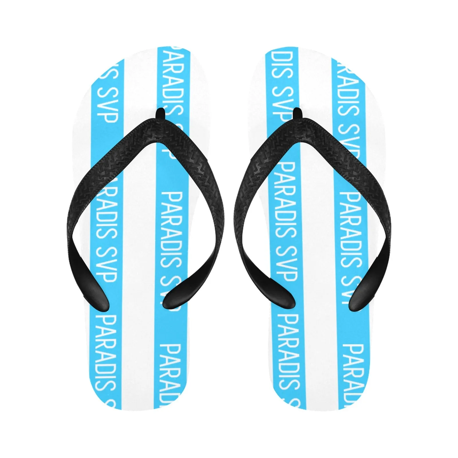 Cabana Cove Blue Striped Flip-Flops