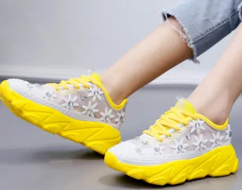 Chicvane Dad Shoes Rhinestone Platform Strappy Running Shoes