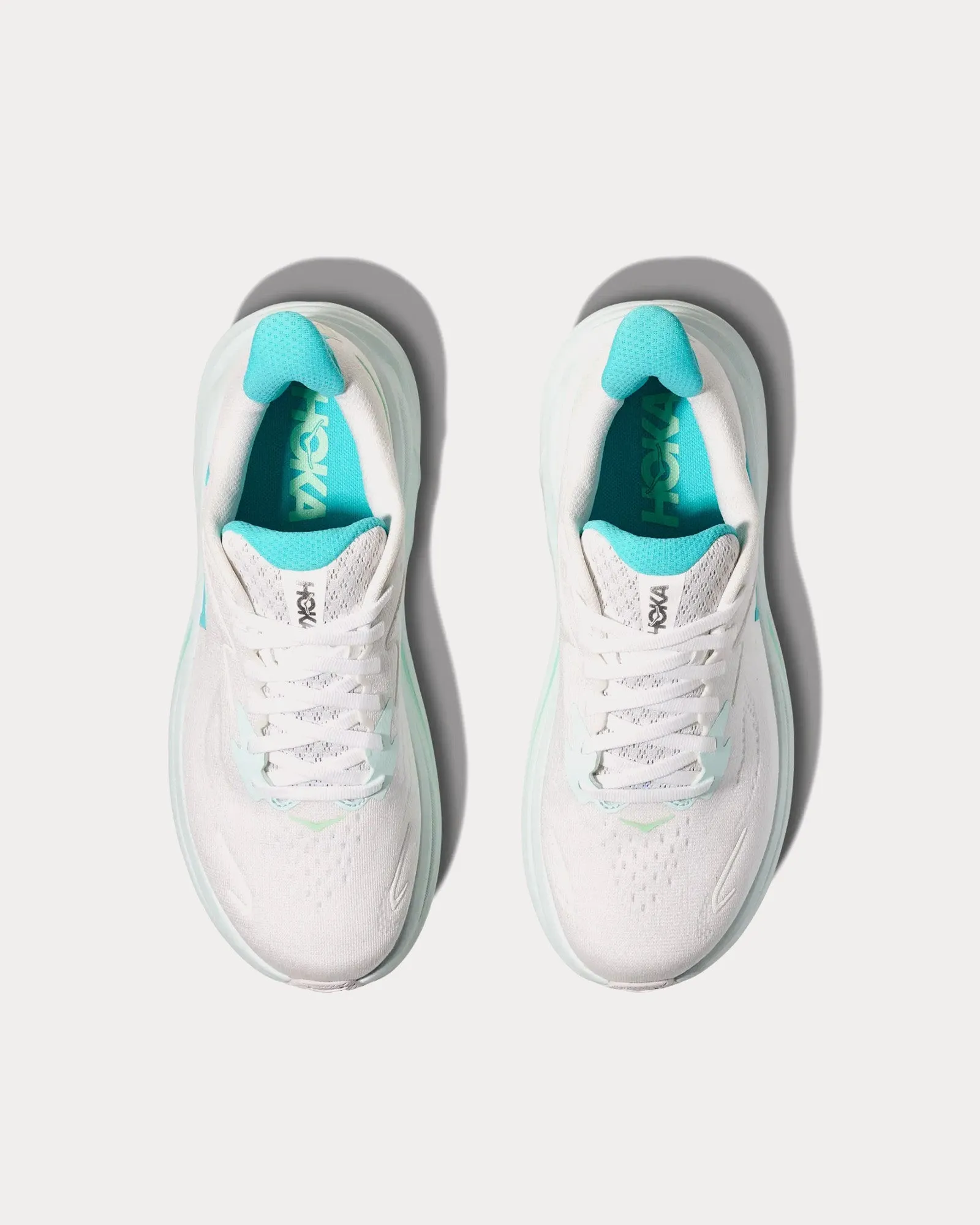 Clifton 10 White / Cielo Blue Running Shoes