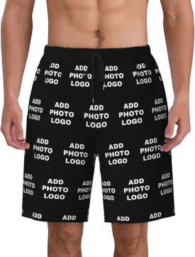 Custom Shorts for Men, Custom Swim Trunks Men Personalized Funny Swim Trunks Beach Board Shorts Swim Shorts Swimwear