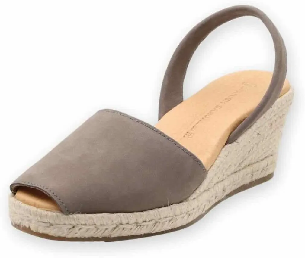 Espadrille Wedges for Women  Dressy Soft Leather Peep Toe Womens Wedge Sandals, Casual Summer Slip on Espadrilles