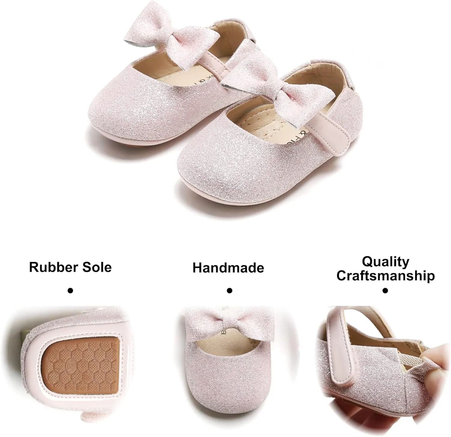 Felix & Flora Soft Sole Baby Shoes - Infant Baby Walking Shoes Moccasinss Rubber Sole Crib Shoes