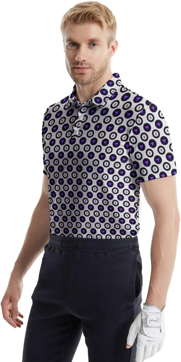 Golf Polo Shirts for Men Athletic Golf Polos Short Sleeve Performance Golf Shirts