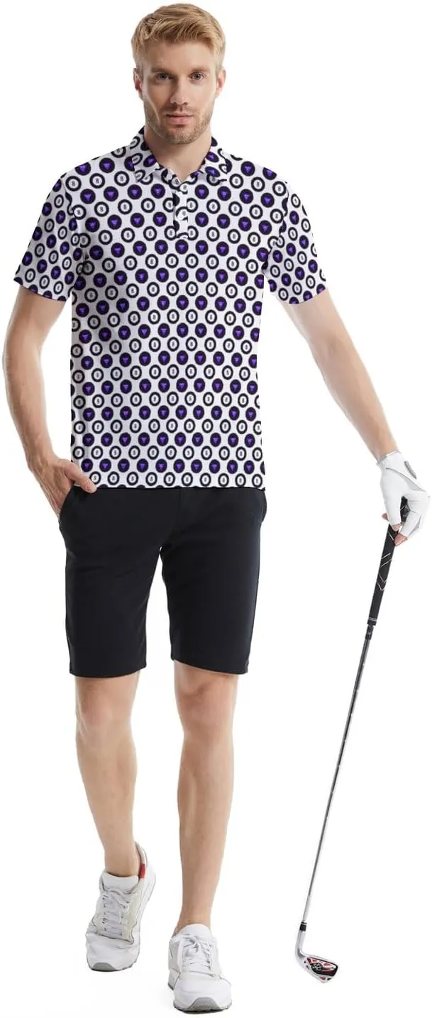 Golf Polo Shirts for Men Athletic Golf Polos Short Sleeve Performance Golf Shirts