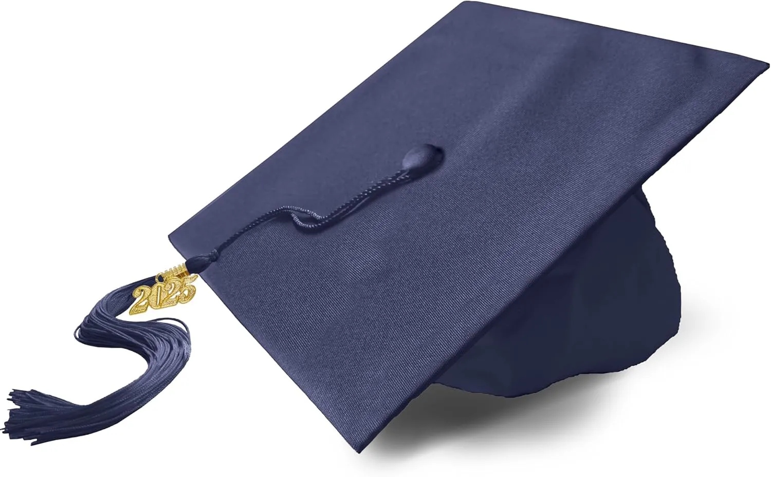 Graduation Cap with 2025 Tassel Year Charm Black Graduation Cap for High School & Bachelor