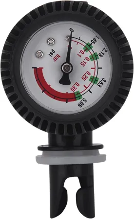 Kayak Barometer, High Precision Nylon Inflatable Boat Air Pressure Gauge, Black Inflatable Boat Pressure Gauge, for Inflatable Raft, Air Boat