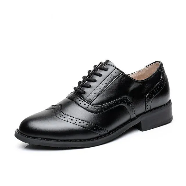 Leather Casual Designer Vintage Oxford Flat Handmade Shoes