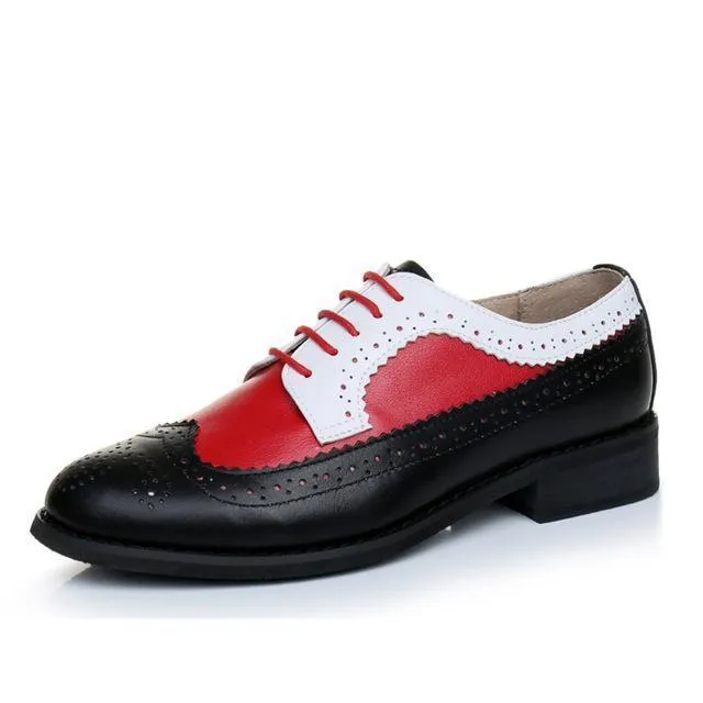 Leather Casual Designer Vintage Oxford Flat Handmade Shoes