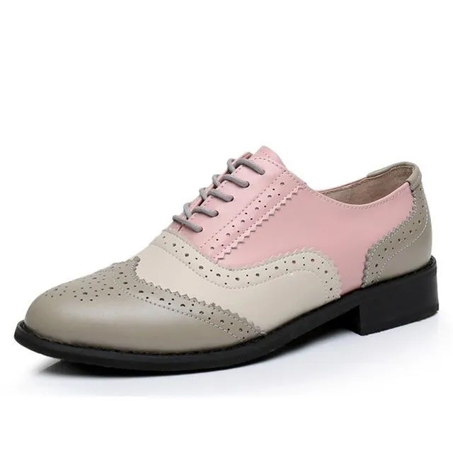 Leather Casual Designer Vintage Oxford Flat Handmade Shoes