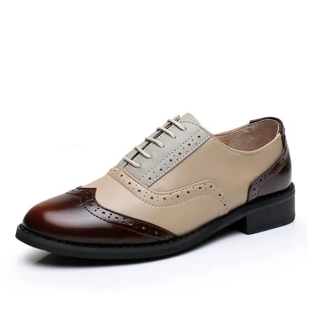 Leather Casual Designer Vintage Oxford Flat Handmade Shoes