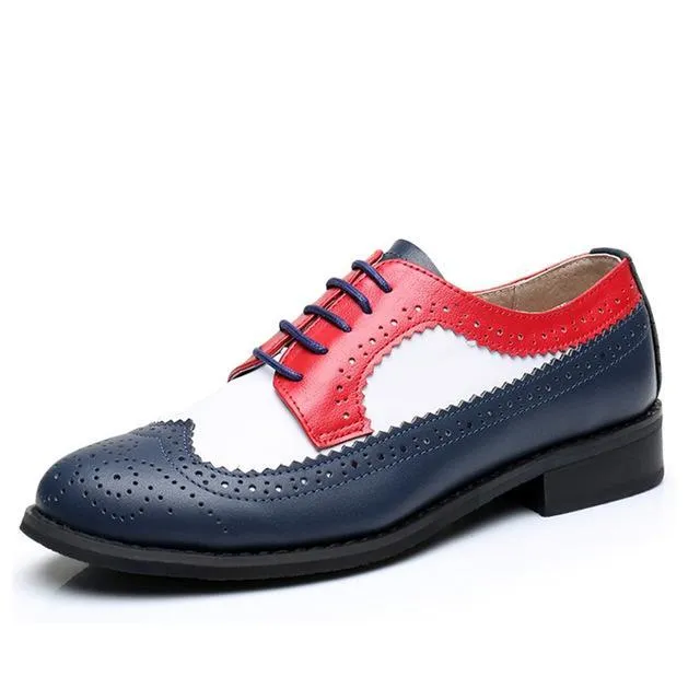 Leather Casual Designer Vintage Oxford Flat Handmade Shoes