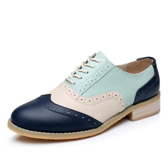 Leather Casual Designer Vintage Oxford Flat Handmade Shoes