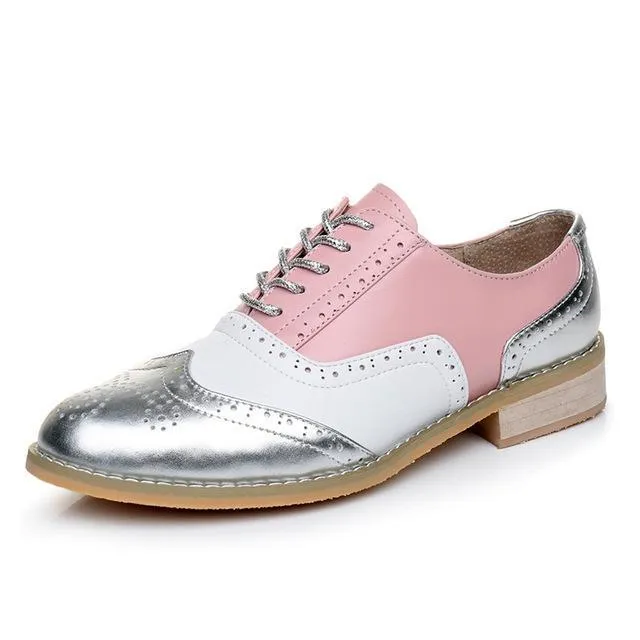 Leather Casual Designer Vintage Oxford Flat Handmade Shoes