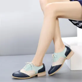 Leather Casual Designer Vintage Oxford Flat Handmade Shoes