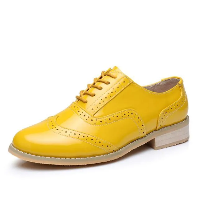 Leather Casual Designer Vintage Oxford Flat Handmade Shoes