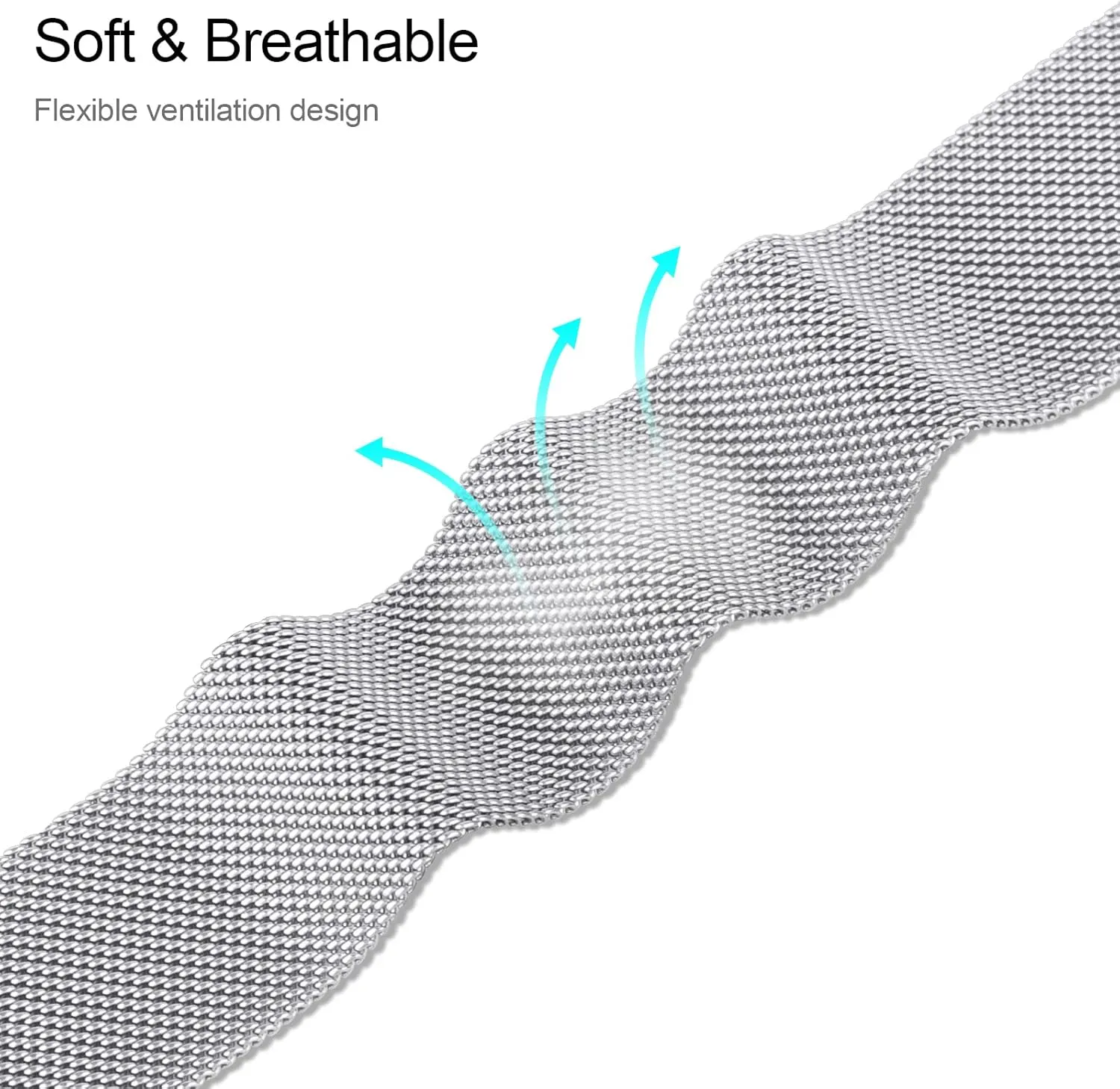 Metal Band Compatible with Fitbit Charge 2 Bands Women Men, Stainless Steel Mesh Loop Adjustable Wristband Replacement Strap for Fitbit Charge 2