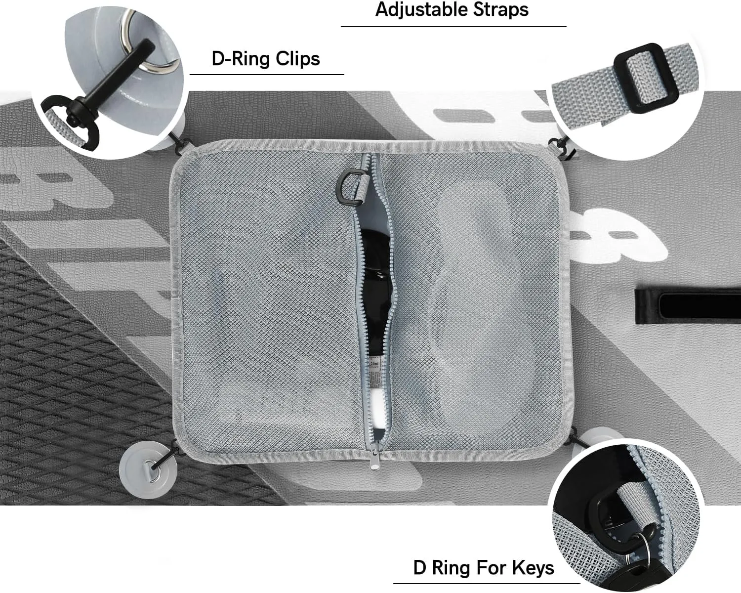 Paddle Board Deck Bag, Sup Accessories Mesh Storage Deck Bag