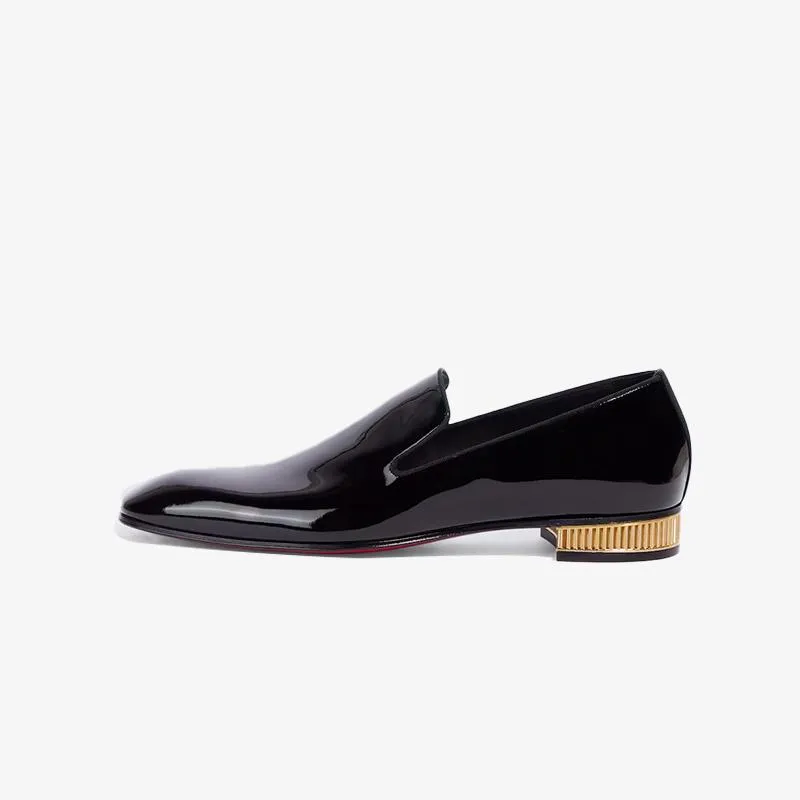 Patent Loafers Plain Leather Slip-On Flat