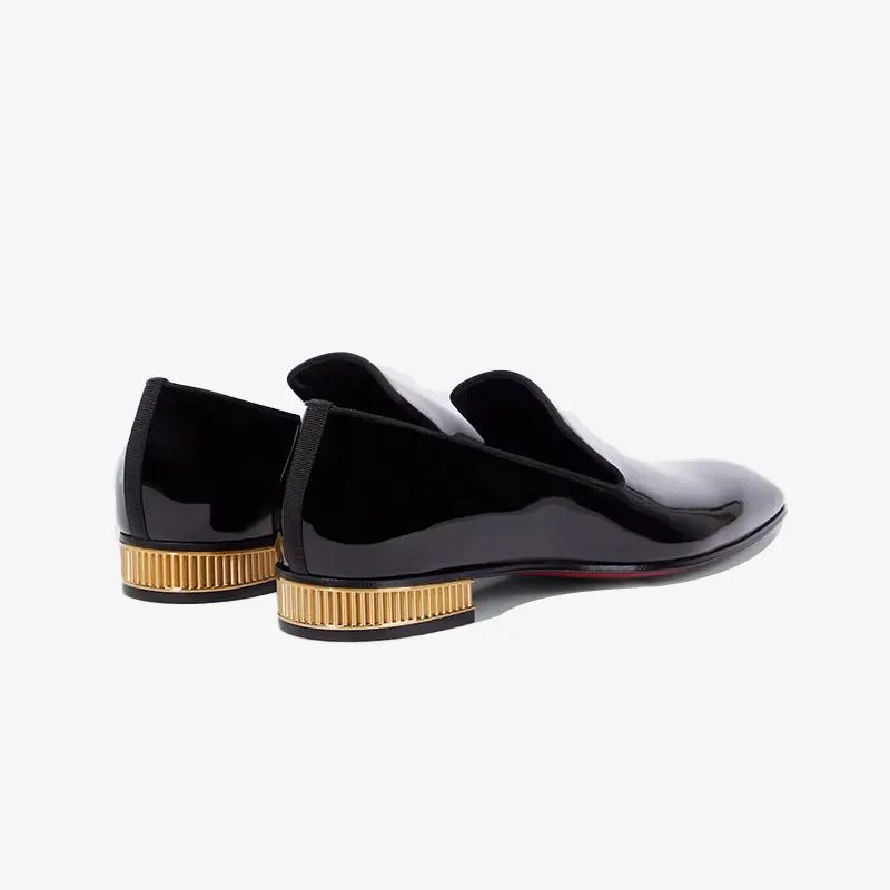 Patent Loafers Plain Leather Slip-On Flat