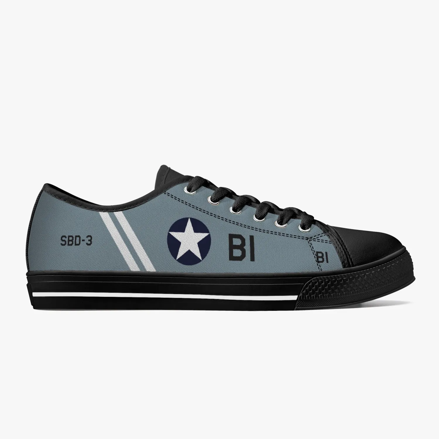 SBD Dauntless "Black B1" Low Top Canvas Shoes