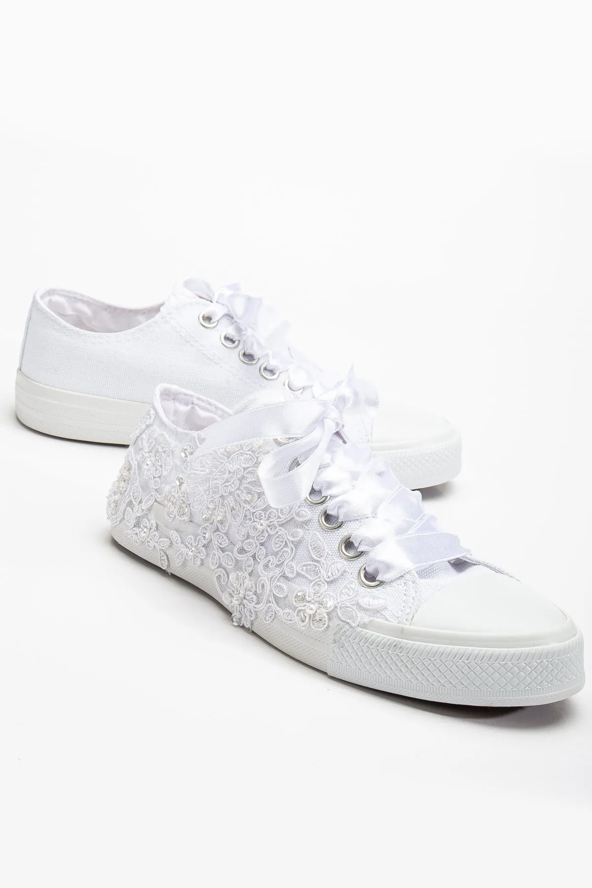 Shelby - White Low Wedding Sneakers