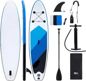 Surfboard Inflatable Sup Paddle Board White Water Touring Racing Paddleboard Sea Surfing Sub Surfboard Professional Paddling Outdoor Recreation (320blueblack)