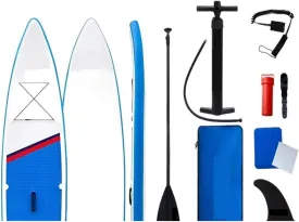 Surfboard Inflatable Sup Paddle Board White Water Touring Racing Paddleboard Sea Surfing Sub Surfboard Professional Paddling Outdoor Recreation (320double)