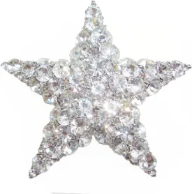 TTjewelry Wedding Bride Austria Crystal Clear Starfish Brooch Pin Bridal Star Jewelry